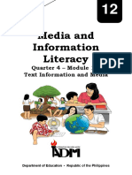 Quarter 4 - Module 10: Text Information and Media