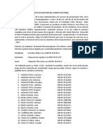 Acta de Eleccion Del Comite Electoral