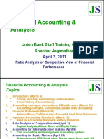 Financial Accounting & Analysis: Union Bank Staff Training College Shankar Jaganathan