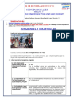 Ficha Actividad Semana 35 - Explicamos El Proceso de La Independencia Del Perú