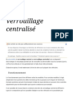 Verrouillage Centralisé