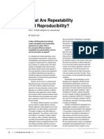 What Are Repeatability and Reproducibility?: Viewpoint For Laboratories