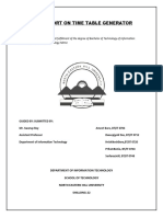 Project Report On Time Table Generator 1