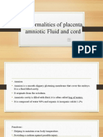 Abnormalities of Placenta, Amniotic Fluid and Cord: Prepared By, B. Ezhilarasi, Nursing Tutor