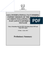 Iaea International Fact Finding Expert Mission of The Nuclear Accident Following The Great East Japan Earthquake and Tsunami