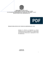 Projeto Pedagógico Do Curso de Administração - PPC Ufmt