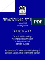 Spe Distinguished Lecturer Series