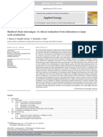 Biodiesel From Microalgae - A Critical Evaluation From Laboratory To Large Scale Production