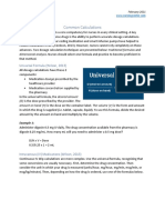 Common Calculations: Universal Formula (Wilson, 2013)