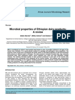 Microbial Properties of Ethiopian Dairy Products: A Review: African Journal of Microbiology Research