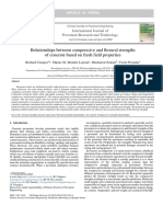 Relationships Between Compressive and Flexural Strengths of Concrete Based On Fresh Field Properties