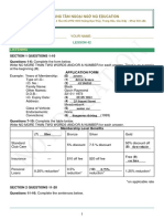 Trung Tâm Ngo I NG NQ Education: CLASS: 8A - DATE: - YOUR NAME