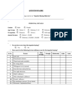 Impulse Buying Questionnaire