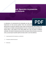 Excepción Procesal. Oposición A La Pretensión. Contestación de La Demanda