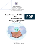 q1 Introduction To The Philosophy of The Human Person Module 1 Week 1