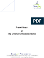 HDPE Blow Moulding Project Report