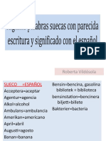 Algunas Palabras Suecas Con Parecida Escritura y Significado