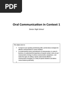 Oral Communication 1