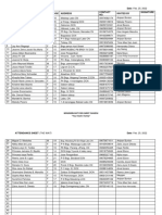 Attendance Sheet (The Wait) No Name Sex Age Address Contact NO. Invited by Signature