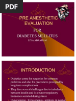 Pre Anesthetic Evaluation in DM - Liya Abraham