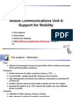 Mobile Communications Unit 4: Support For Mobility: File Systems Data Bases WWW and Mobility I-Mode & Co