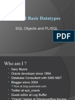 SQL Objects and PLSQL