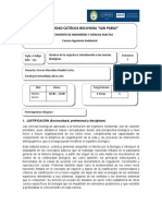 PLAN DE ASIGNATURA Introducción A Las Ciencias Biologicas 2021