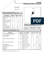 PJ13007 NPN Epitaxial Silicon Transistor: Absolute Maximum Ratings (Ta 25