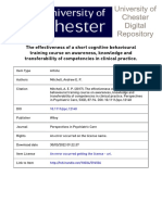 The Effectiveness of A Short Cognitive Behavioural Training