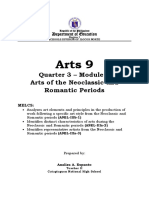 Arts 9: Quarter 3 - Module 1 Arts of The Neoclassic and Romantic Periods