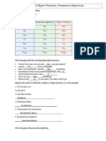 Subject and Object Pronouns. Possessive Adjectives