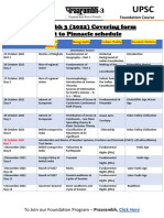 Prarambh - 3 UPSC Foundation Prog Schedule