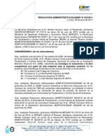 Resolucion Administrativa Raaemp N 033-2011