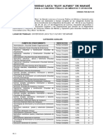 Formulario 13 Convocatoria A Concurso Público de Mérito y Oposición