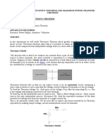 Exp 2 Verification of Thevenins Theorem and Maximum Power Transfer Theorem