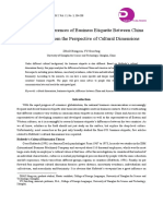 Study On The Differences of Business Etiquette Between China and America From The Perspective of Cultural Dimensions