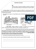 Atividade de Geografia 3º Ano