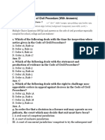 Mcqs On The Code of Civil Procedure (With Answers) : Judicial Services India