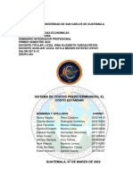 G1 TEMA No. 23 Sistema de Costos Predeterminados, El Costo Estándar