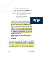 E-Books Preference Compared To Print Books Based On Student Perceptions A Case of University of Fort Hare Students