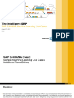 SAP Intelligent ERP - Machine Learning Use Cases