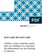 Validity: How Sound Is Your Research?