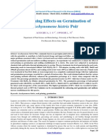 Seed Priming Effects On Germination of Aeschynomene Histrix Poir