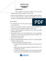 State Bank of India Press Release FY 2010-11 Sbi Stand Alone Results