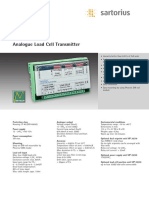 MP 20 Analogue Load Cell Transmitter: Sa4255 - 2S - MP20 - Eng - V2.qxd 13.10.2004 16:45 Uhr Seite 1