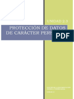 Unidad 2.3 Protección de Datos de Carácter Personal