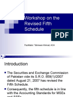 Workshop On The Revised Fifth Schedule: Facilitator: Tahmeen Ahmad, ACA