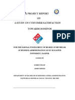 Project Report ON A Study On Customer Satisfaction Towards Dominos