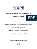 Industrialización Por Sustiución de Importaciones: Murillo y Nayra Rocha