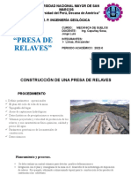 Diseño y Construcción de Una Presa de Relaves